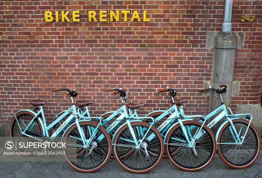 bicycle rental in Amsterdam.