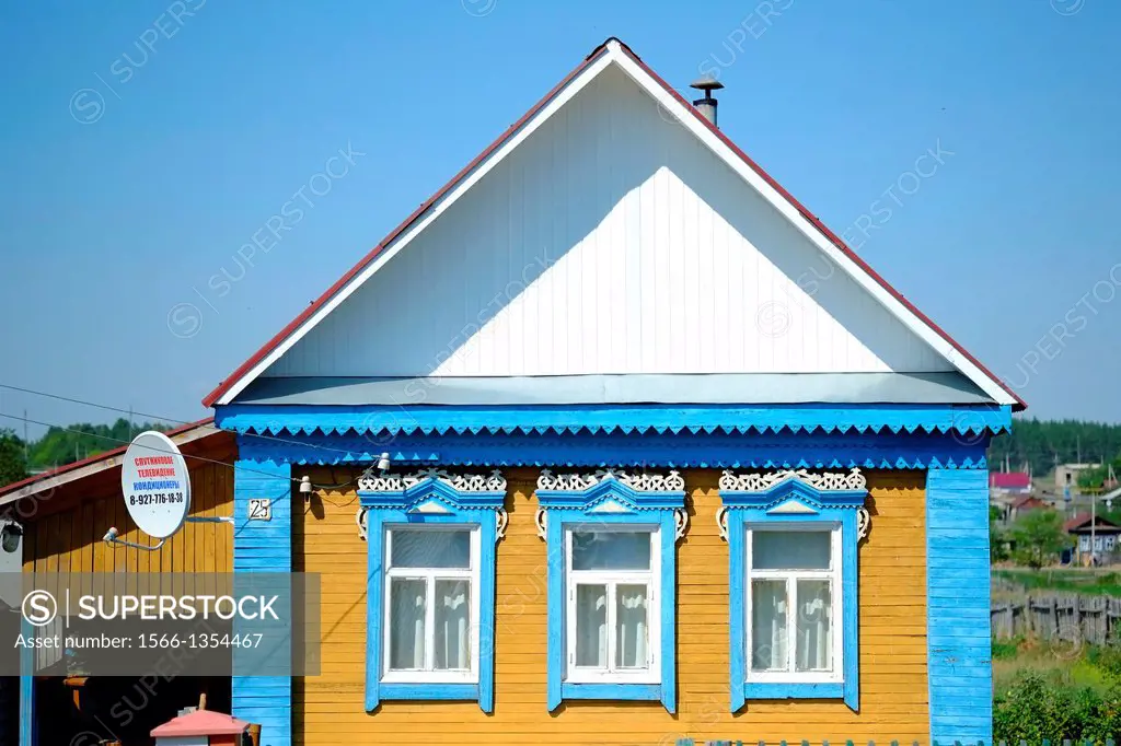 Traditional russian house, Kuz´kino, Russian Federation