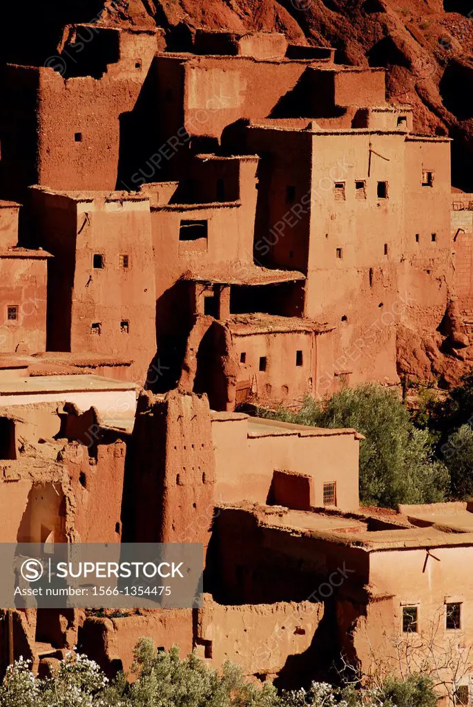 Casbah or ksar of Ait Ibrirne in Dades gorge, Morocco.