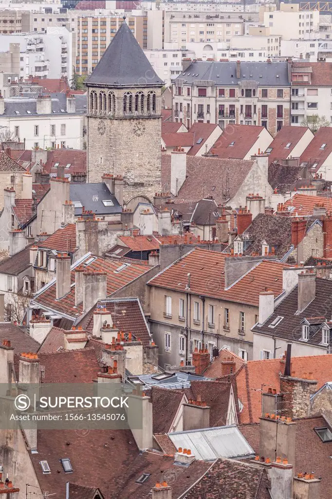 Looking over the rooftops of Dijon, France.