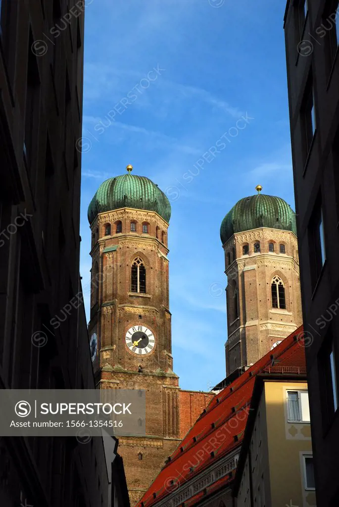 The towers of the Frauenkirche in Munich