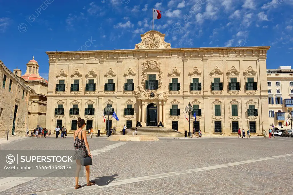Auberge de Castille, Castille Square, Valletta, Malta, Southern Europe.