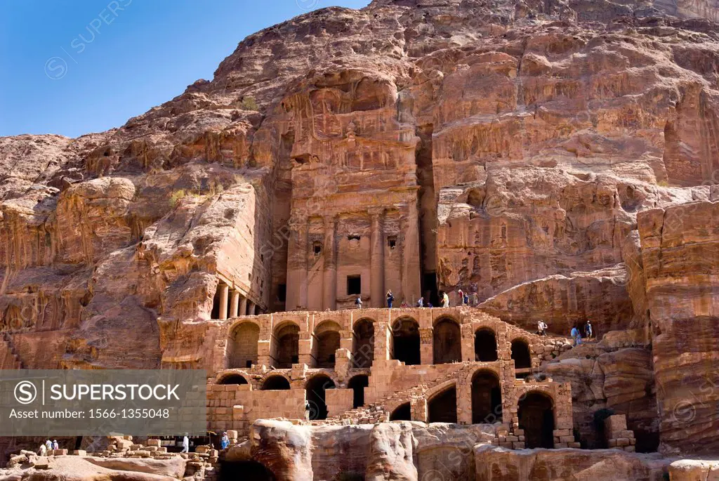 Royal Tombs, Petra, UNESCO Heritage Site, Jordan, Middle East.