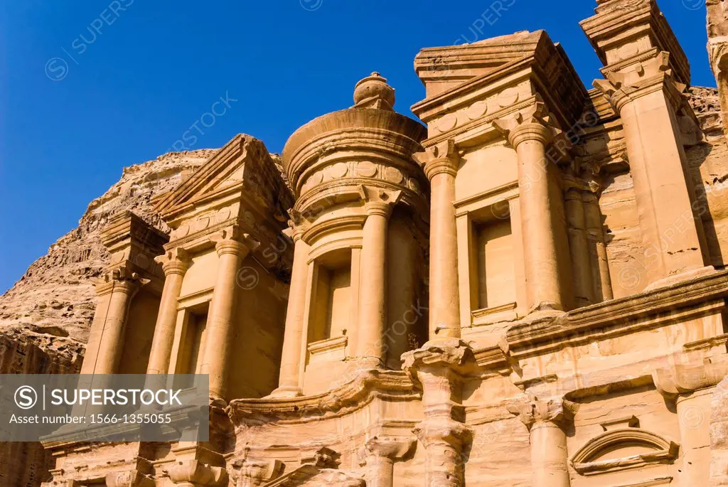 The Monastery or El Deir, Petra, UNESCO Heritage Site, Jordan, Middle East.