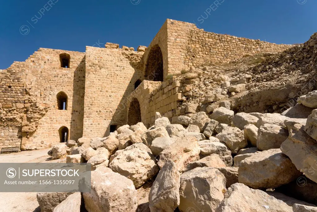 Crusader Kerak Fort, Kerak, Jordan, Middle East.