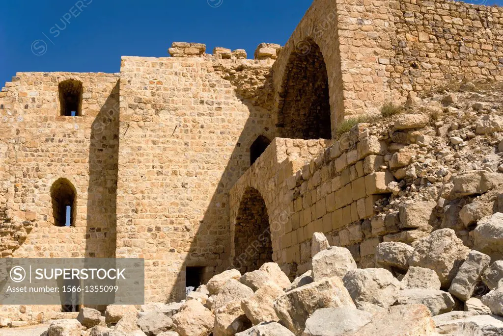 Crusader Kerak Fort, Kerak, Jordan, Middle East.