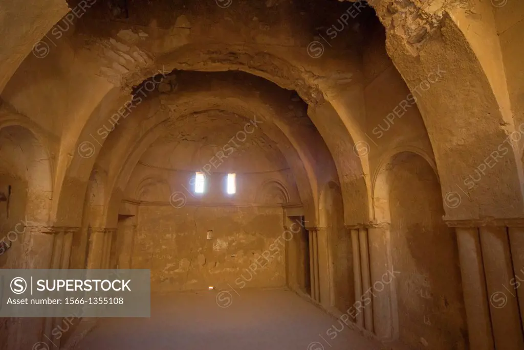 Qasr al Kharaneh or Qasr Kharana, desert fort, Amra, Unesco World Heritage site, Jordan, Middle East.
