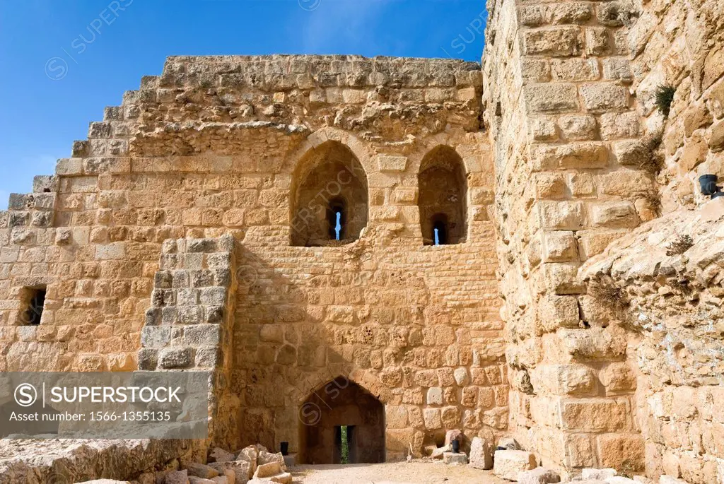 Muslim military fort of Ajloun, Jordan, Middle East.