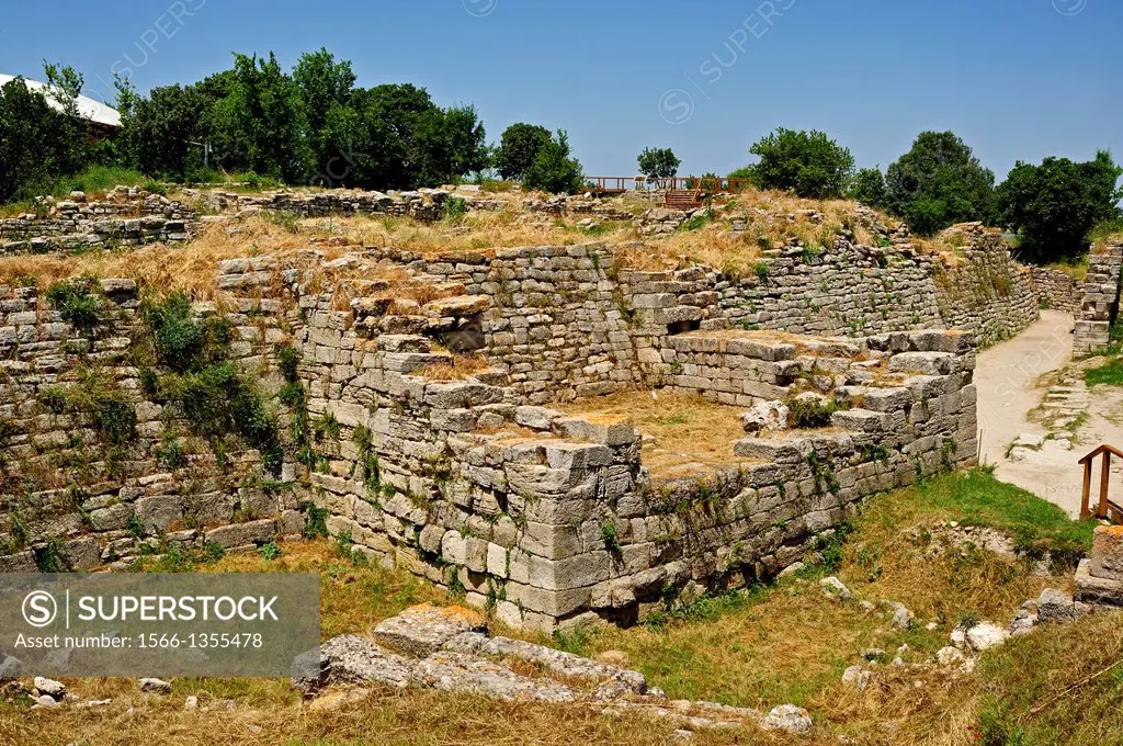 Ruins at ancient Troy number 6, 20th - 18th centuries BC, Biga Peninsula, Turkey