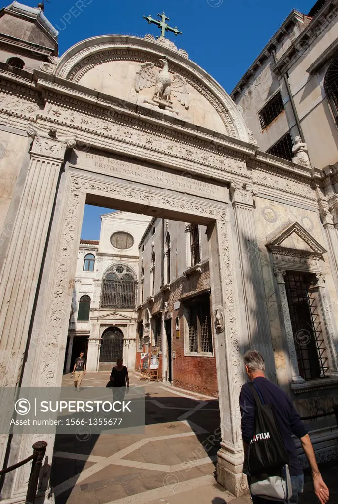 The Scuola Grande di San Giovanni Evangelista, San Polo district, Venice, Veneto, Italy, Europe.