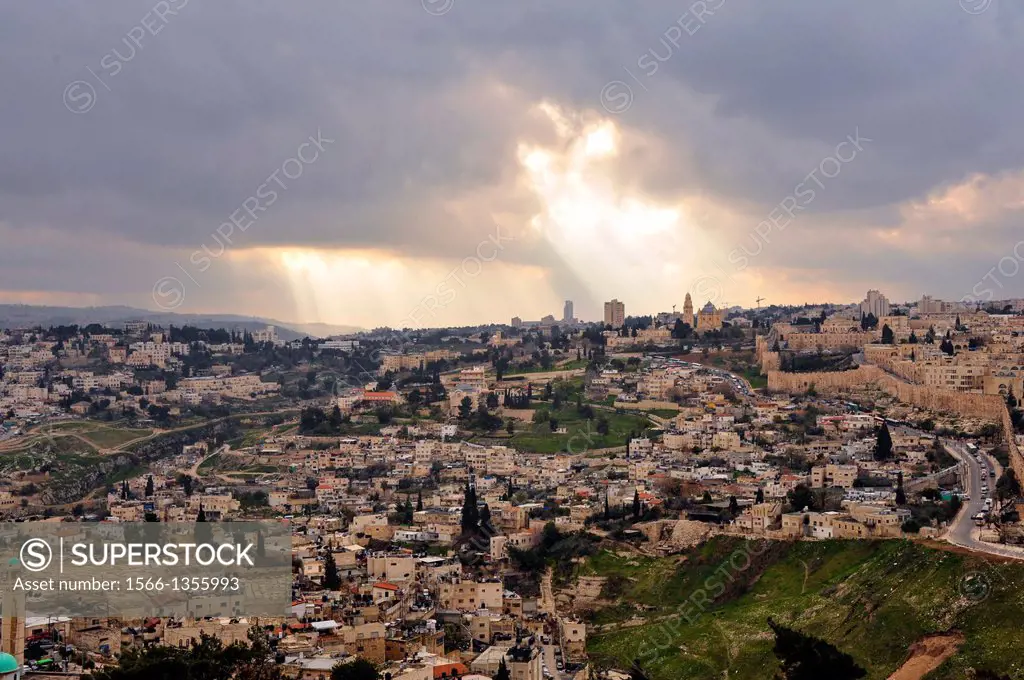 Israel Jerusalem Mount of Olives View from.