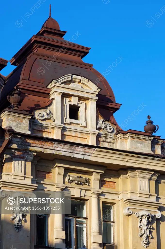 facade of a building in the town of Irkutsk, Russia.1015
