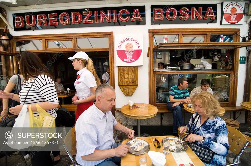 The popular Bosna Buregdzinica in the old town of Sarajevo.1015