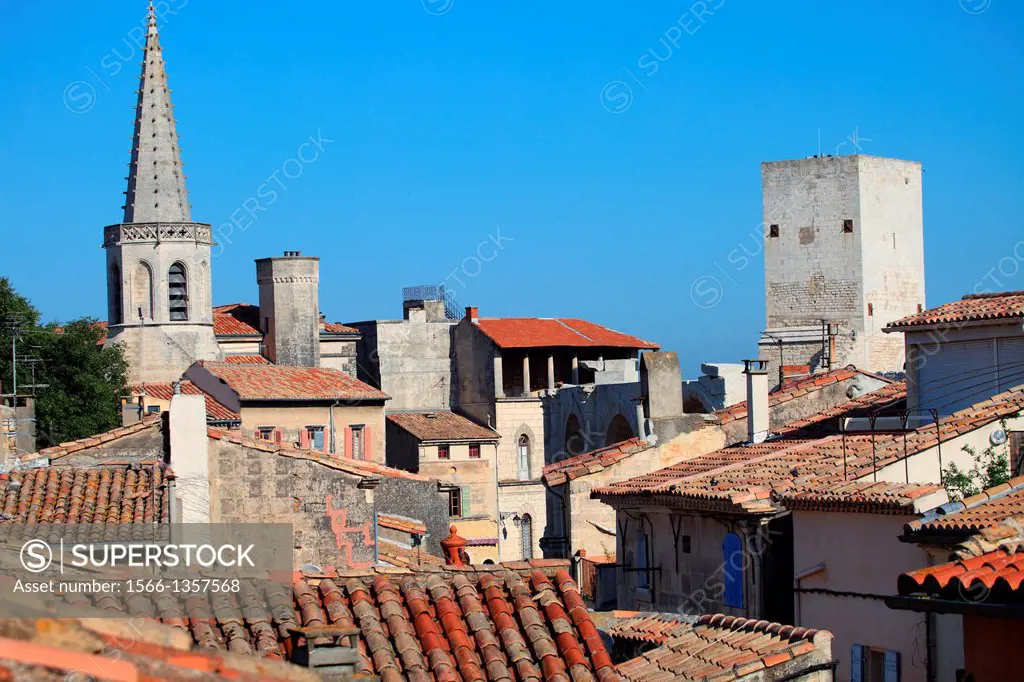 Roof top of Arles city, Bouches du Rhône, Provence-Alpes-Côte d´Azur, France