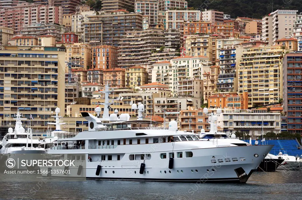 Principality of Monaco, Monte Carlo, Monaco Harbour, Cruise in Port Hercule.