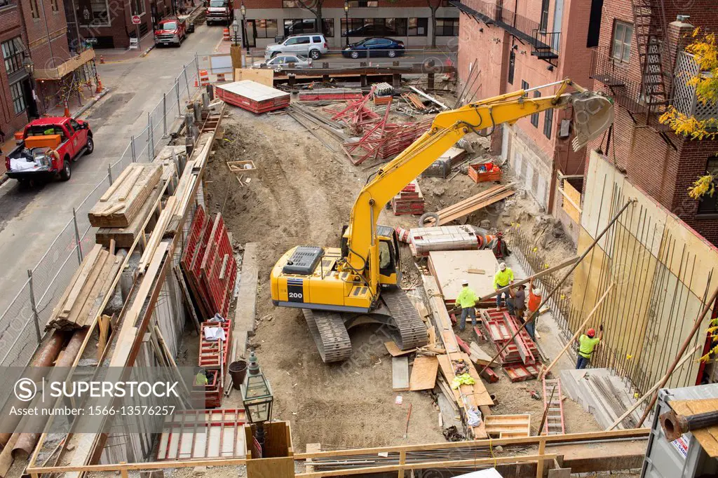 Construction, Bay Village, Boston, Massachusetts, USA