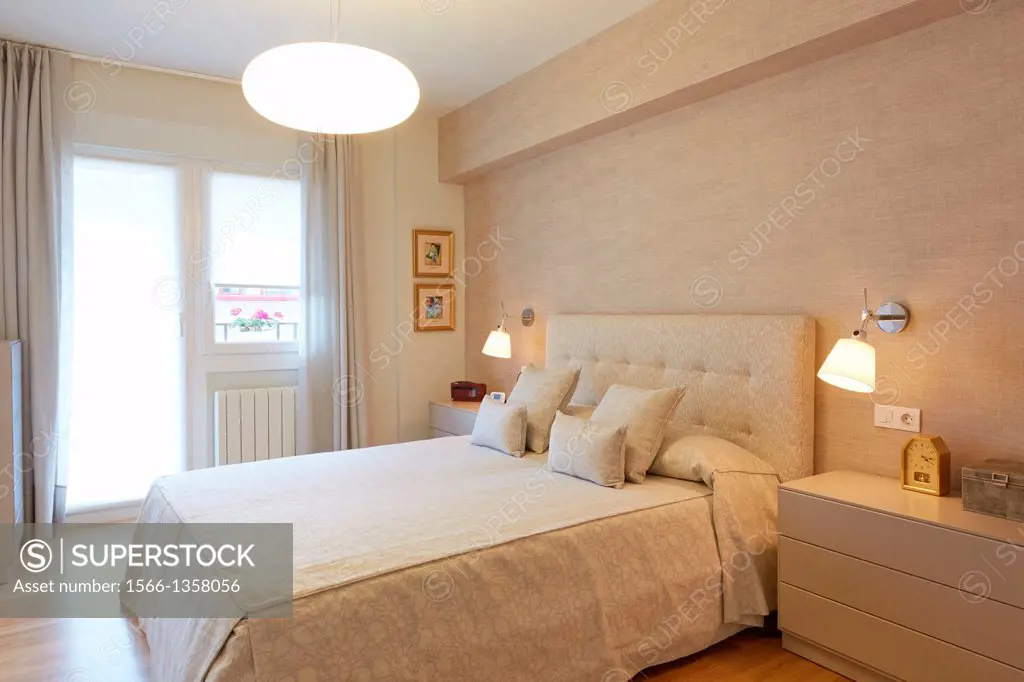 Bedroom, Interior design, Home. Basque Country. Spain.