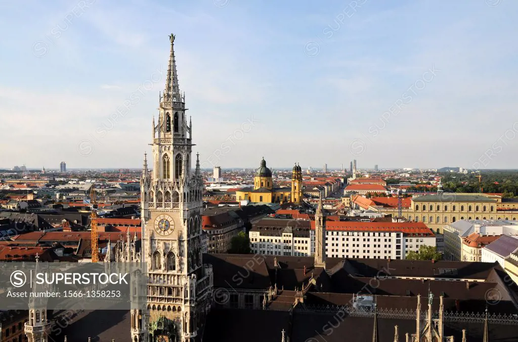 View over the Town Hall in Munich