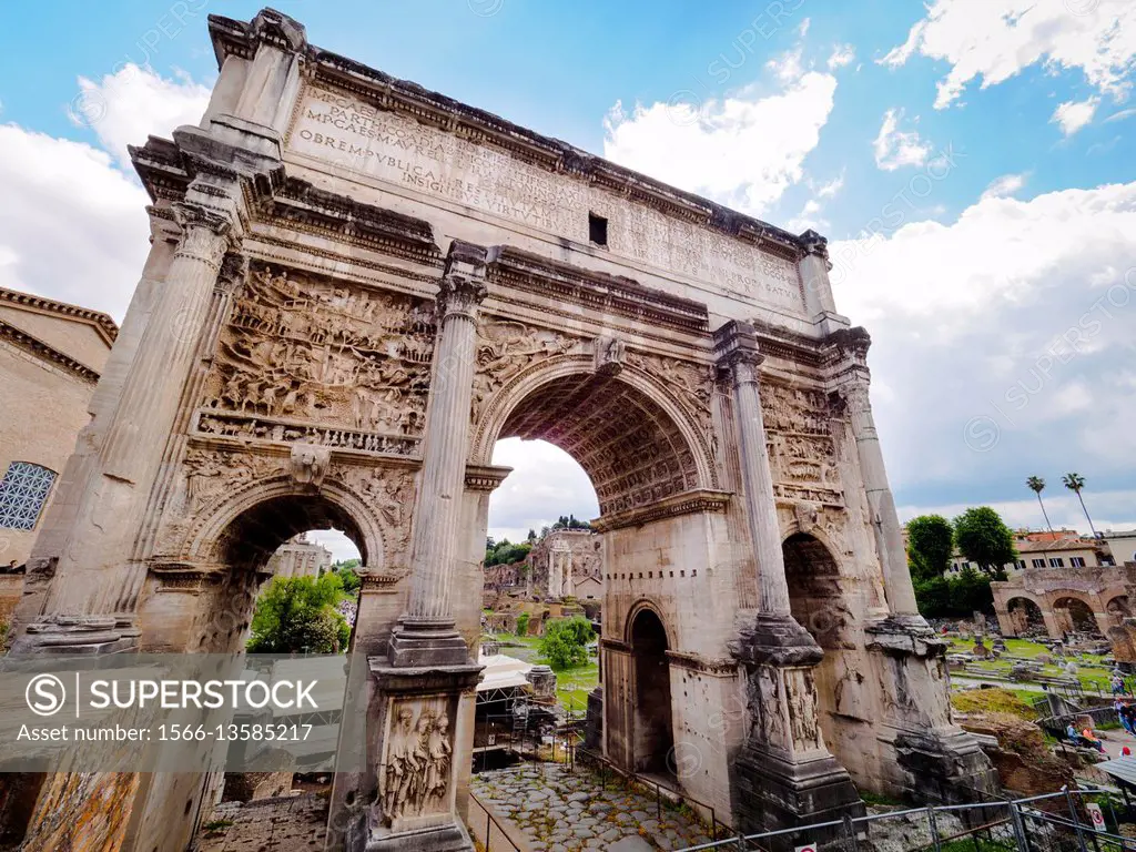 Arch of Septimius Severus in the Roman Forum - Rome, Italy