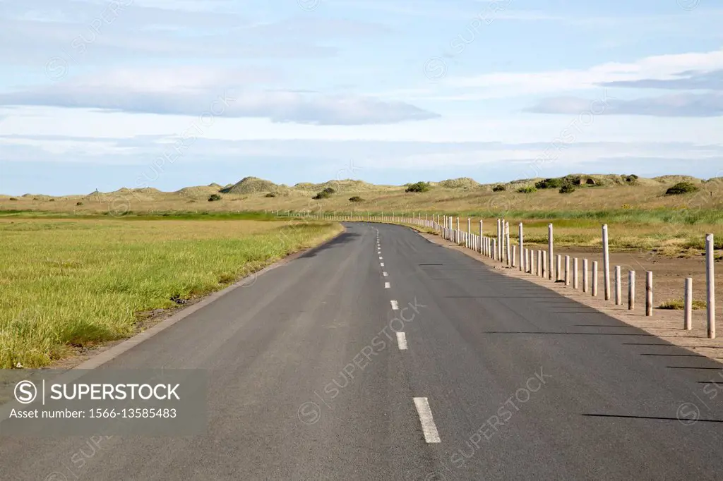 Open Road, Lindisfarne; Holy Island; Northumberland; England.