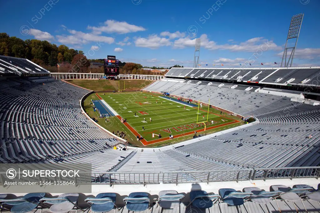 Oct 22, 2011; Charlottesville VA, USA; General view of Scott Stadium before the game between the Virginia Cavaliers and the North Carolina State Wolfp...