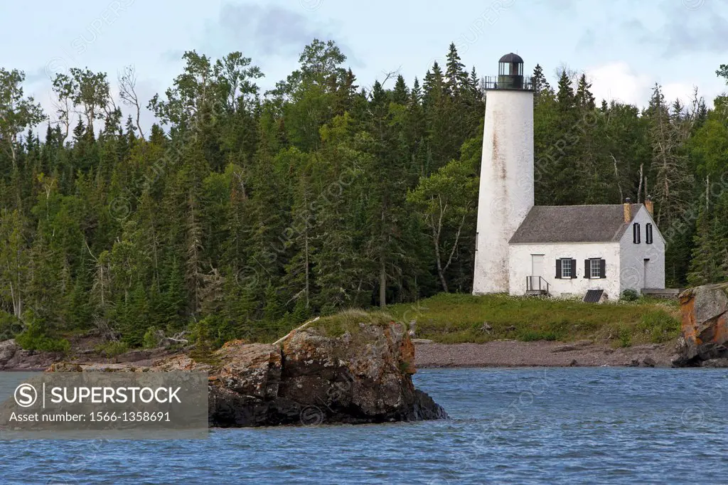 Rock Harbor Lighthouse, Isle Royale National Park, Michigan, United States of America.