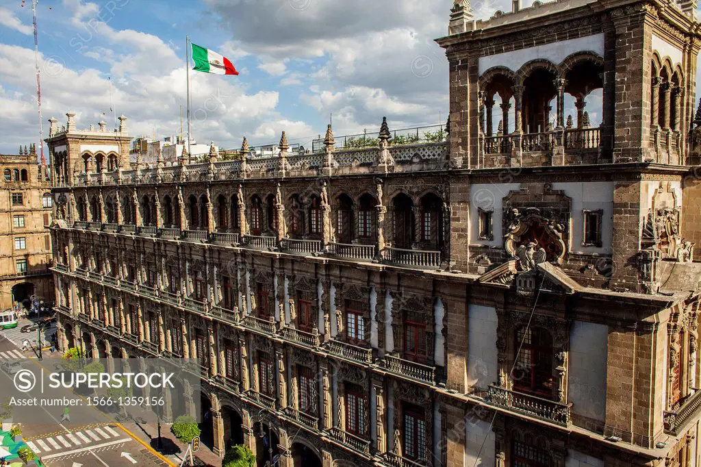 Old City Hall, Plaza de la Constitución,El Zocalo, Zocalo Square, Mexico City, Mexico.