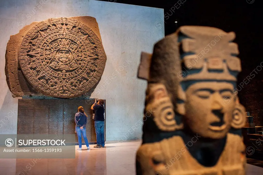 The Aztec Stone of the Sun, National Museum of Anthropology, Mexico City, Mexico.