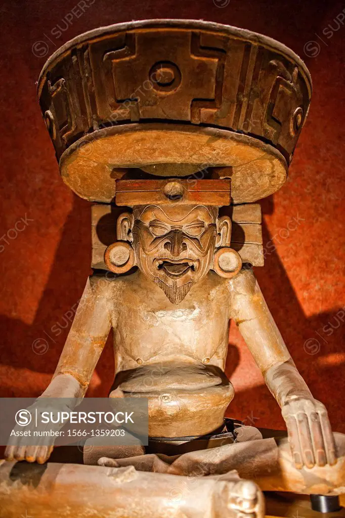 `Dios Viejo´, old god, National Museum of Anthropology. Mexico City. Mexico.