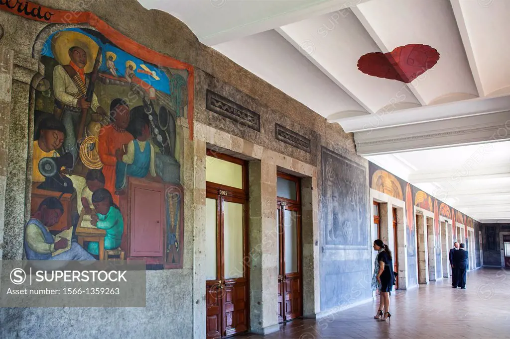 End of the ballad by Diego Rivera, at SEP (Secretaria de Educacion Publica),Secretariat of Public Education, Mexico City, Mexico.