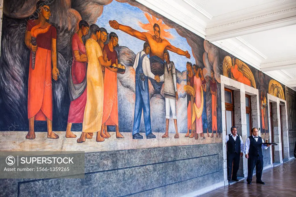 Fraternity by Diego Rivera, at SEP (Secretaria de Educacion Publica),Secretariat of Public Education, Mexico City, Mexico.