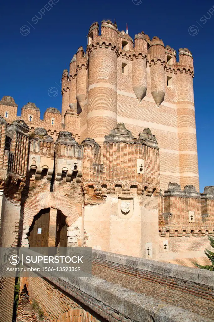 Castle of Coca, built 15th Century, Coca, Segovia, Spain