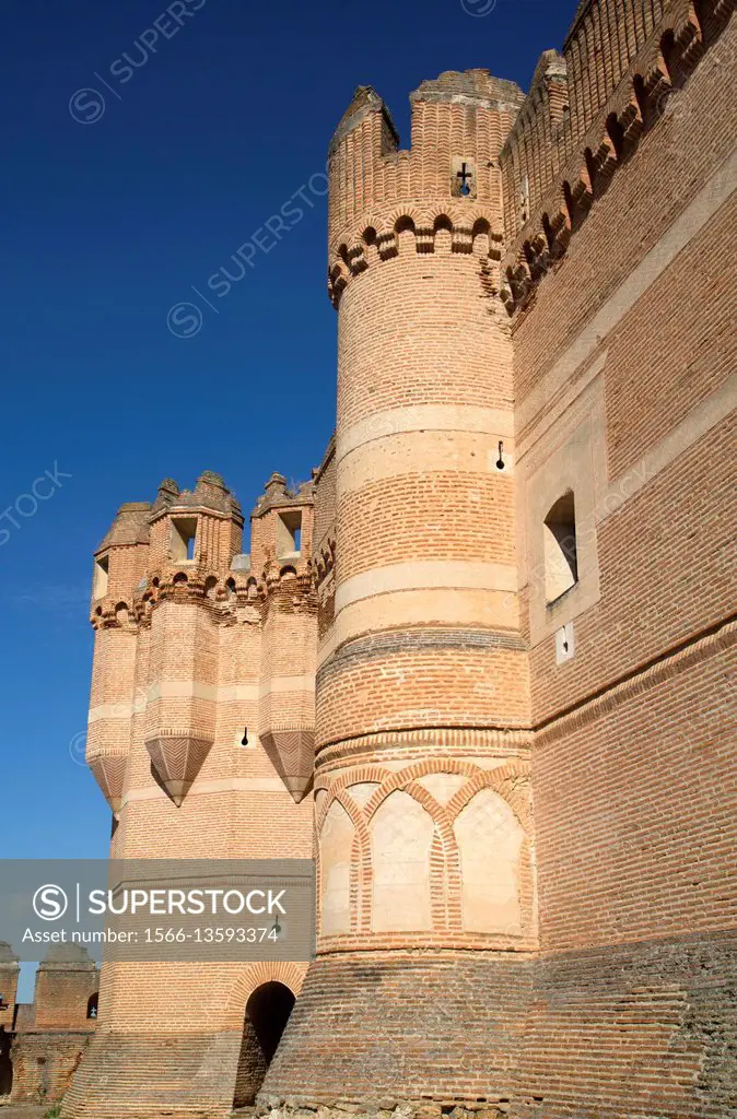 Castle of Coca, built 15th Century, Coca, Segovia, Spain