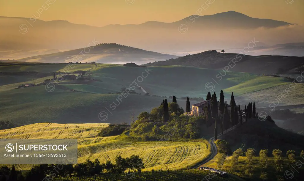 Podere Belvedere, San Quirico d'Orcia, Tuscany, Italy.