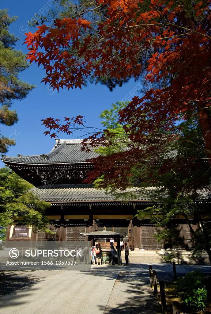 Nanzenji Temple, Kyoto, Special temples, Kyoto, Temple architecture, Kyoto, Japan, An entrance gateway, Incense purification, Red leaves in May, Verti...