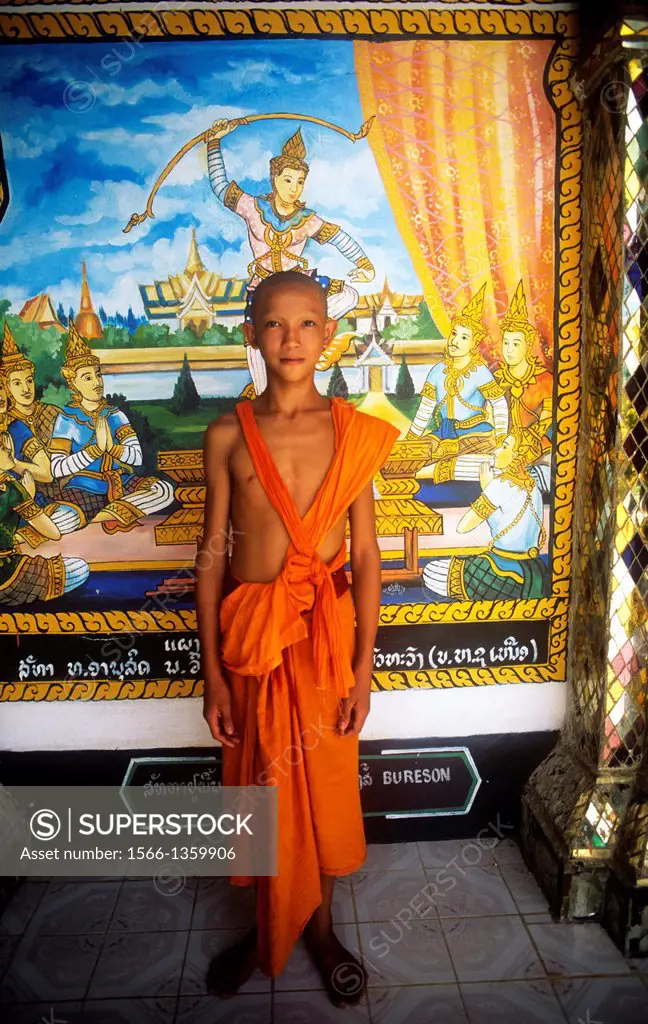 Young novice monk , Houei Sai , Laos.