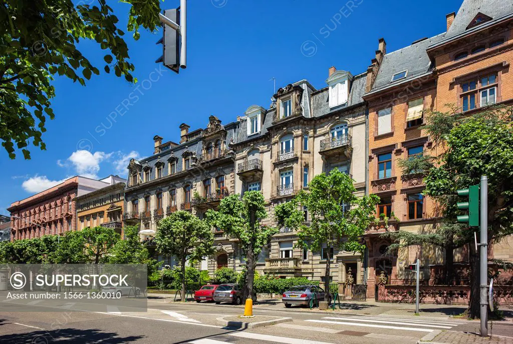 Residential buildings 19th Century Strasbourg Alsace France.