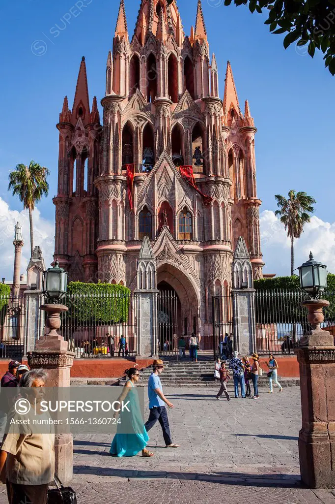 Parroquia de San Miguel Arcángel, San Miguel de Allende, state Guanajuato, Mexico.