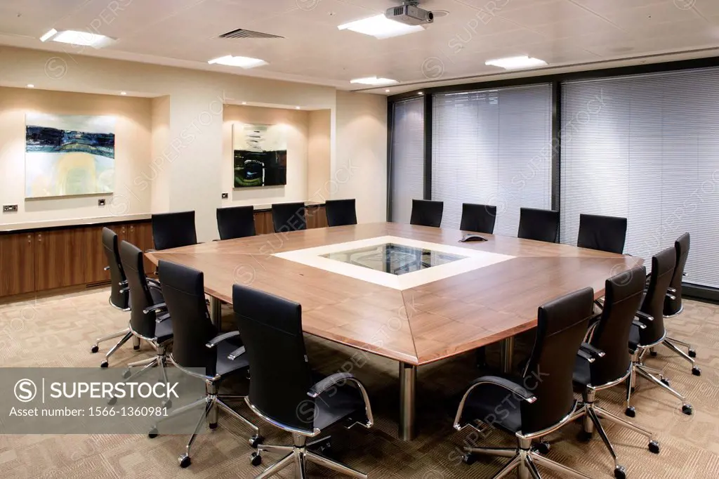 Office interior boardroom or meeting room.