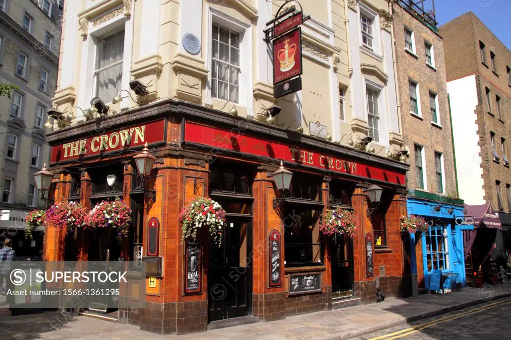 The Crown Pub Monmouth Street Covent Garden London.