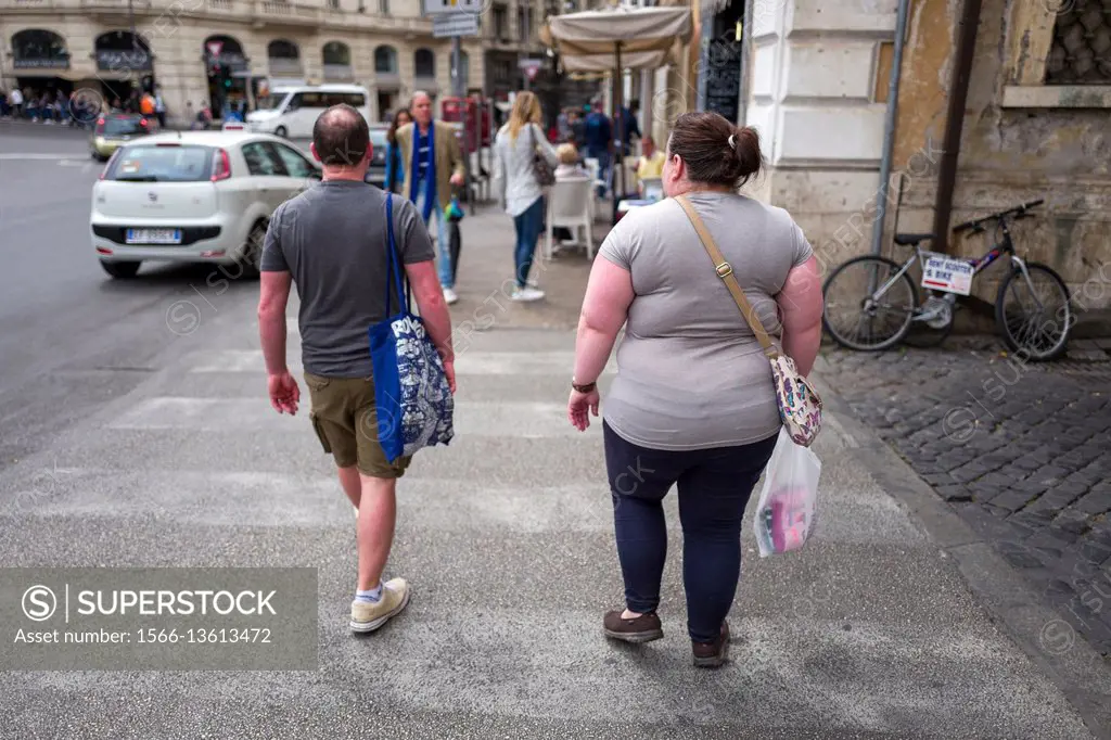 woman with obese in Italy.