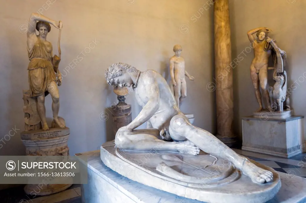 Statue of Capitoline Gaul† in Capitoline Museum in Rome.