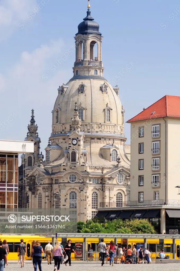 Germany, Saxony, Dresden, Frauenkirche Church of Our Lady.