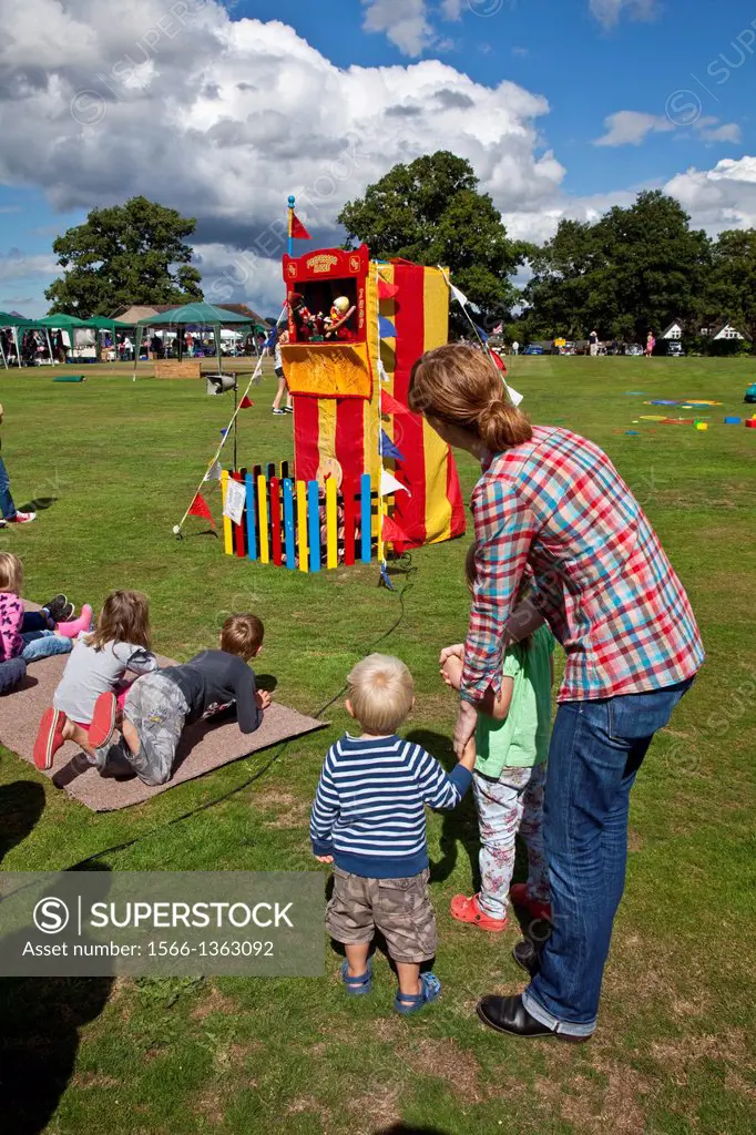 A Traditional Punch and Judy Show, Hartfield Village Fete, Hartfield, Sussex, England.