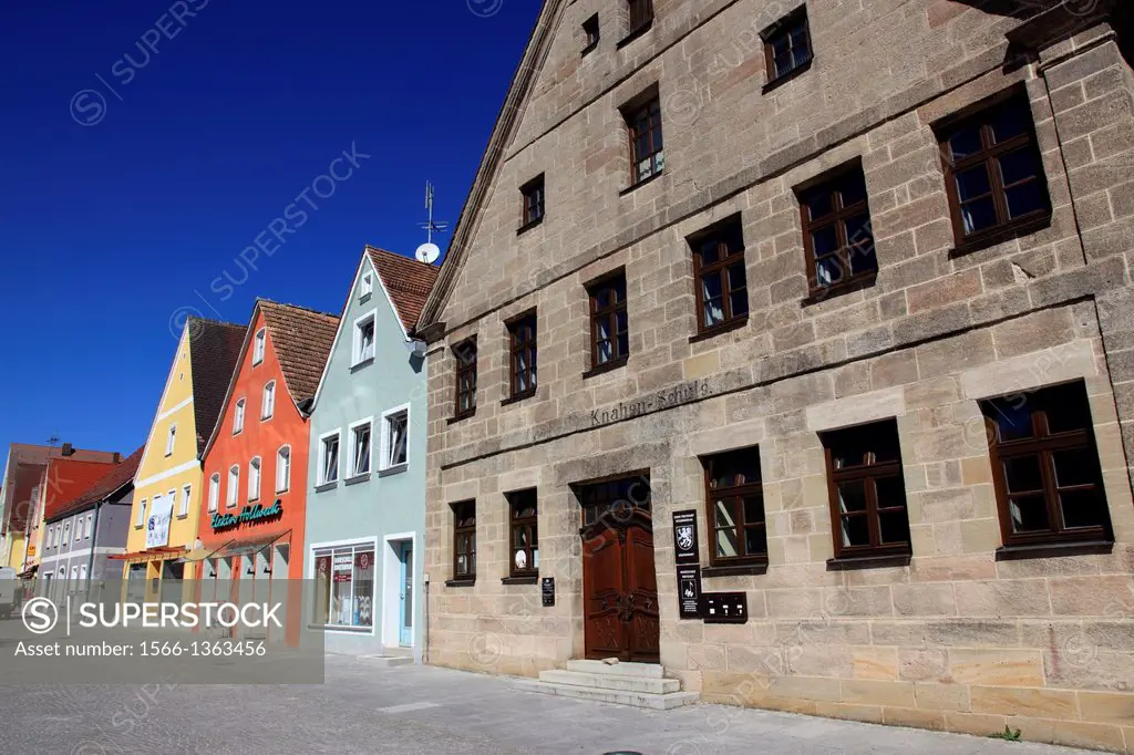 Market square at Freystadt, Middle Franconia, Franconia, Bavaria, Germany