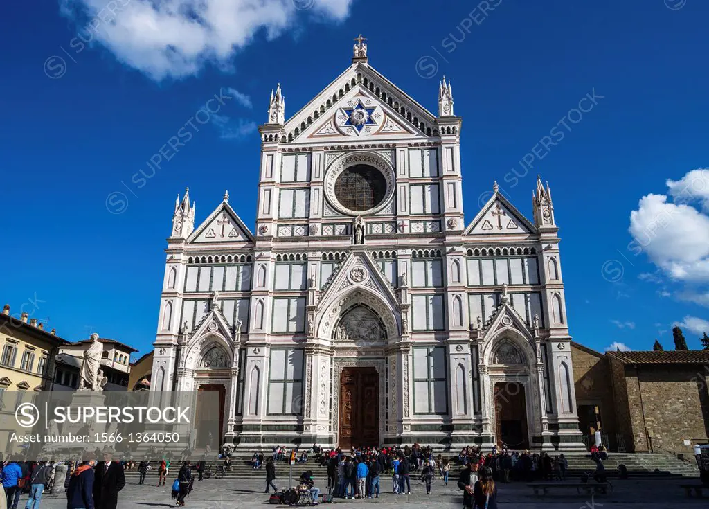 Basilica di Sanrta Croce, the principal Franciscan church in Florence, Italy.