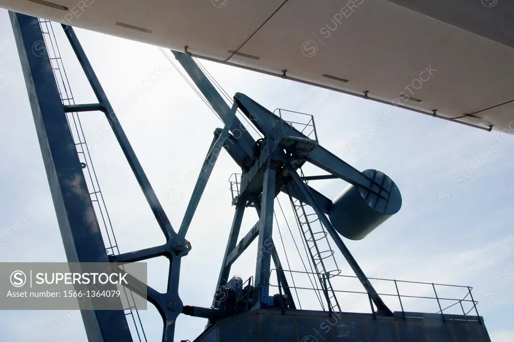 industrial crane in the port of Ancona, Italy