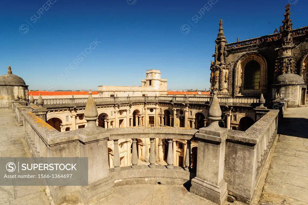 Convent of Christ, year 1162, Tomar, District of Santarem, Medio Tejo, region center, Portugal, Europe