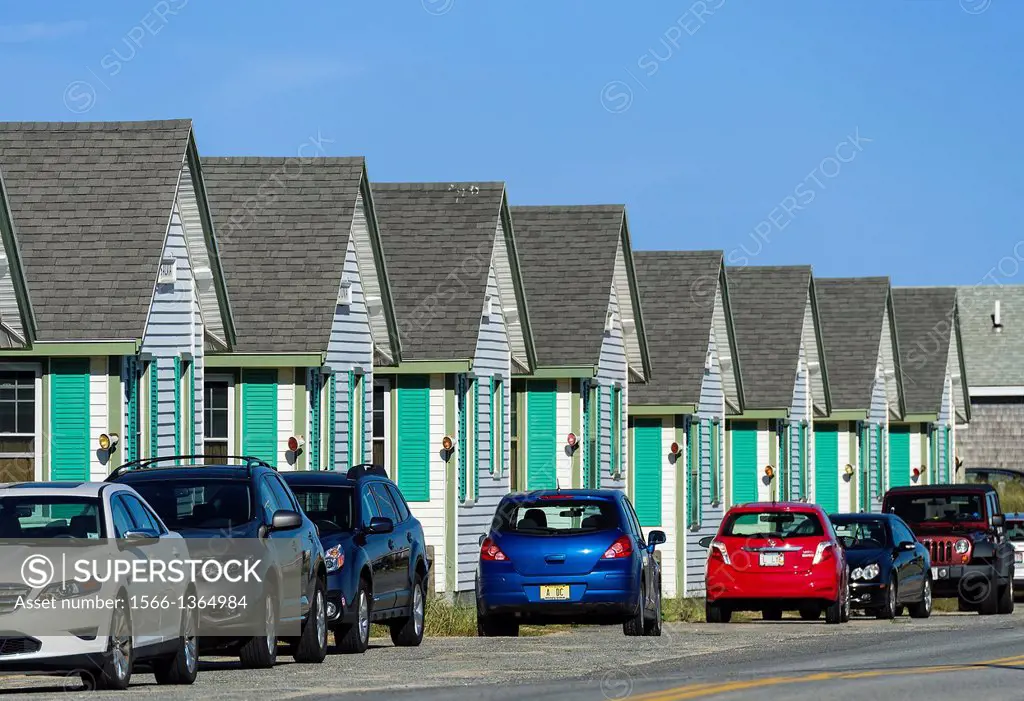 Waterfront rental cottages, Truro, Cape Cod, Massachusetts, USA.