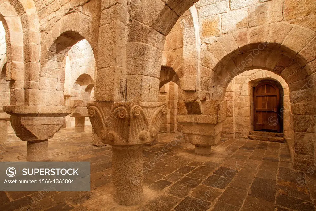 Crypt of the Monastery of Leire, Navarra, Spain.